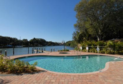 Outdoor pool area